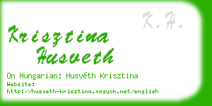krisztina husveth business card